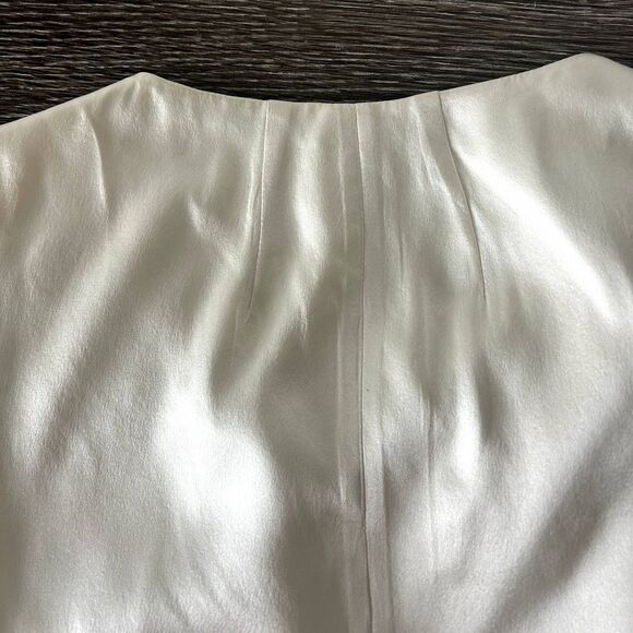 EUC Alexander Wang 100% Silk Asymmetrical Draped Blouse Vest Top Tie Back Size 6 - Picture 14 of 15